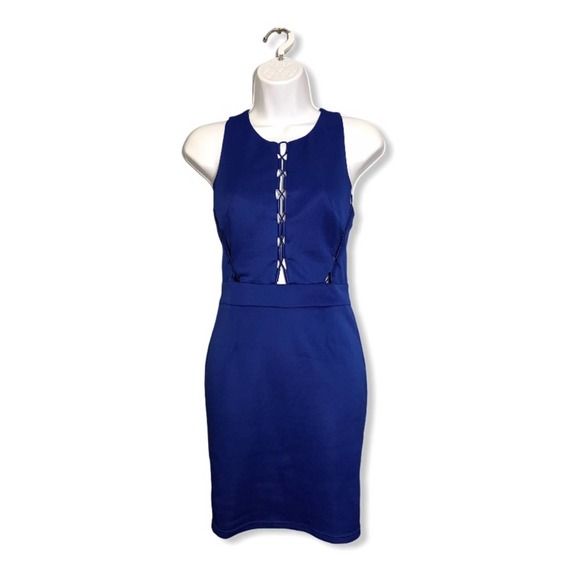 Entry | Royal Blue Dress w/ Chest & Side Cut Outs - Picture 2 of 10